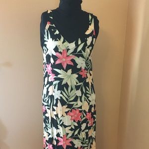 Floral Rayon, Long, Dress Ladies Medium